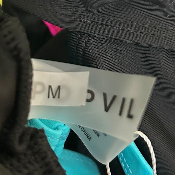 Popvil Color Block Bandage Design One Piece Swimsuit Bathing Suit Black Medium - Picture 7 of 9